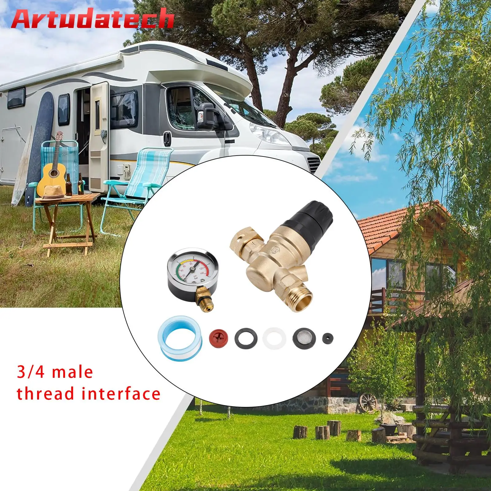 

Регулятор давления воды Artudatech RV для кемпера на колесах. Латунные бессвинцовые регулируемые автомобильные аксессуары