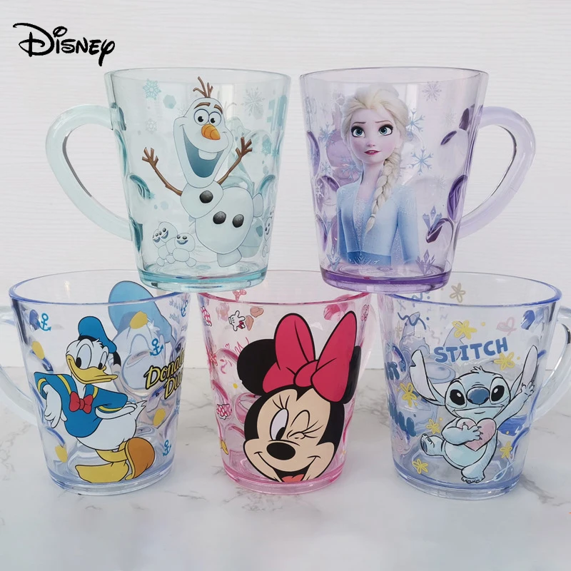 Disney Stitch Mickey Minnie Mouse Cartoon Mug Cups Anime Frozen Elsa Kawaii Cartoon Mouthwash Cup Kids Drink Water Milk Mug Cup