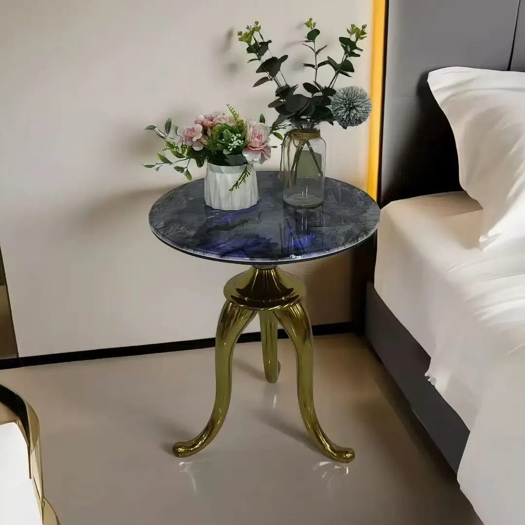 #Modern Italian-style Microcrystalline Stone Living Room Coffee Table with Octopus Design