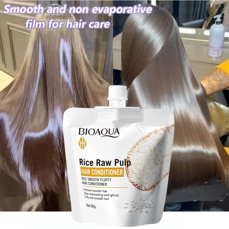 

Rice Magical Hair Mask Collagen Keratin 8 Seconds Repair Damaged Frizzy Hair Smooth Deep Moisturize Nourishing Hair Care Product