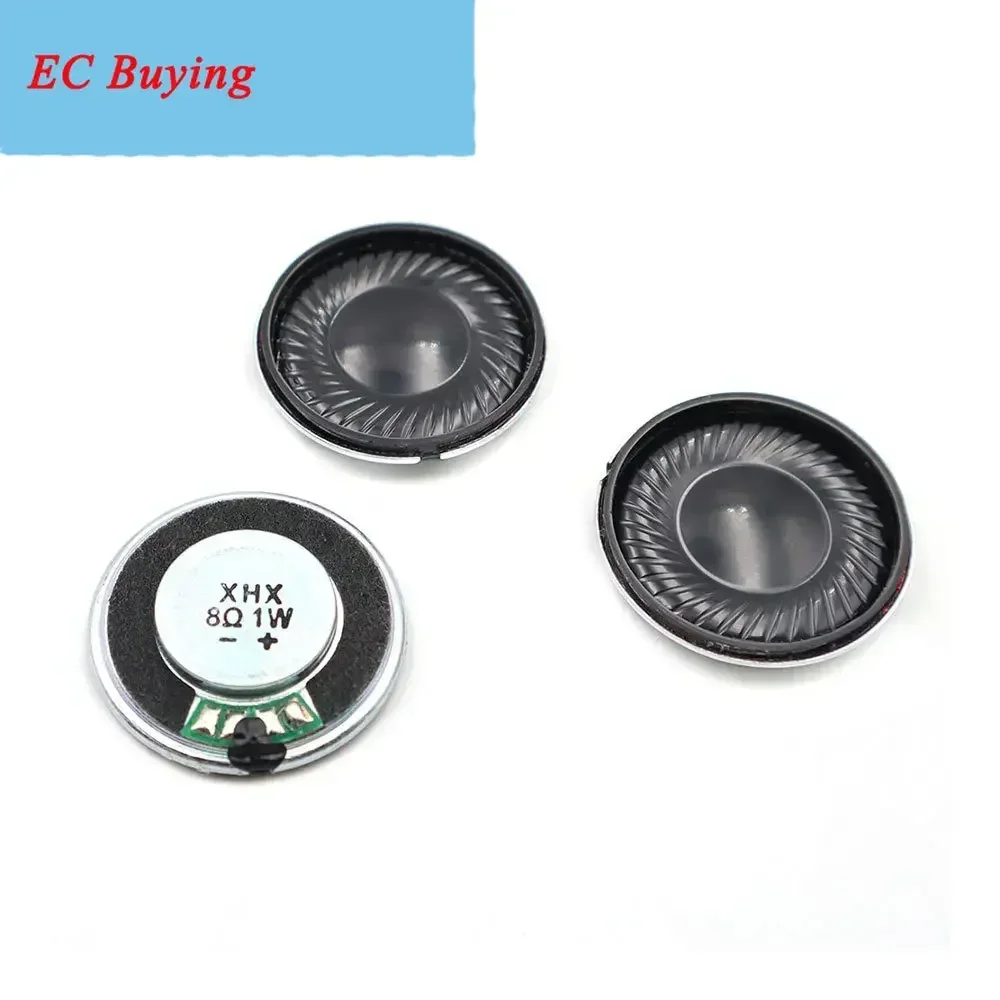 2 Buah 26MM 8 Ohm 1 Watt Bagian Pengganti Speaker Keras 26*5.3MM 8Ohm 1W Loudpeaker Casing Besi Magnet Internal 26 MM Tanduk