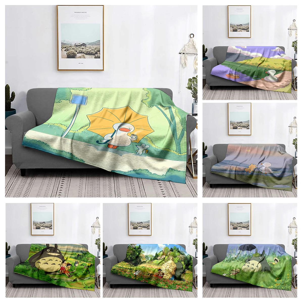 Home decoration plush Sofa blanket Colorful Animal  Bedspread on the bed anime fluffy soft blankets thick blanket for winte