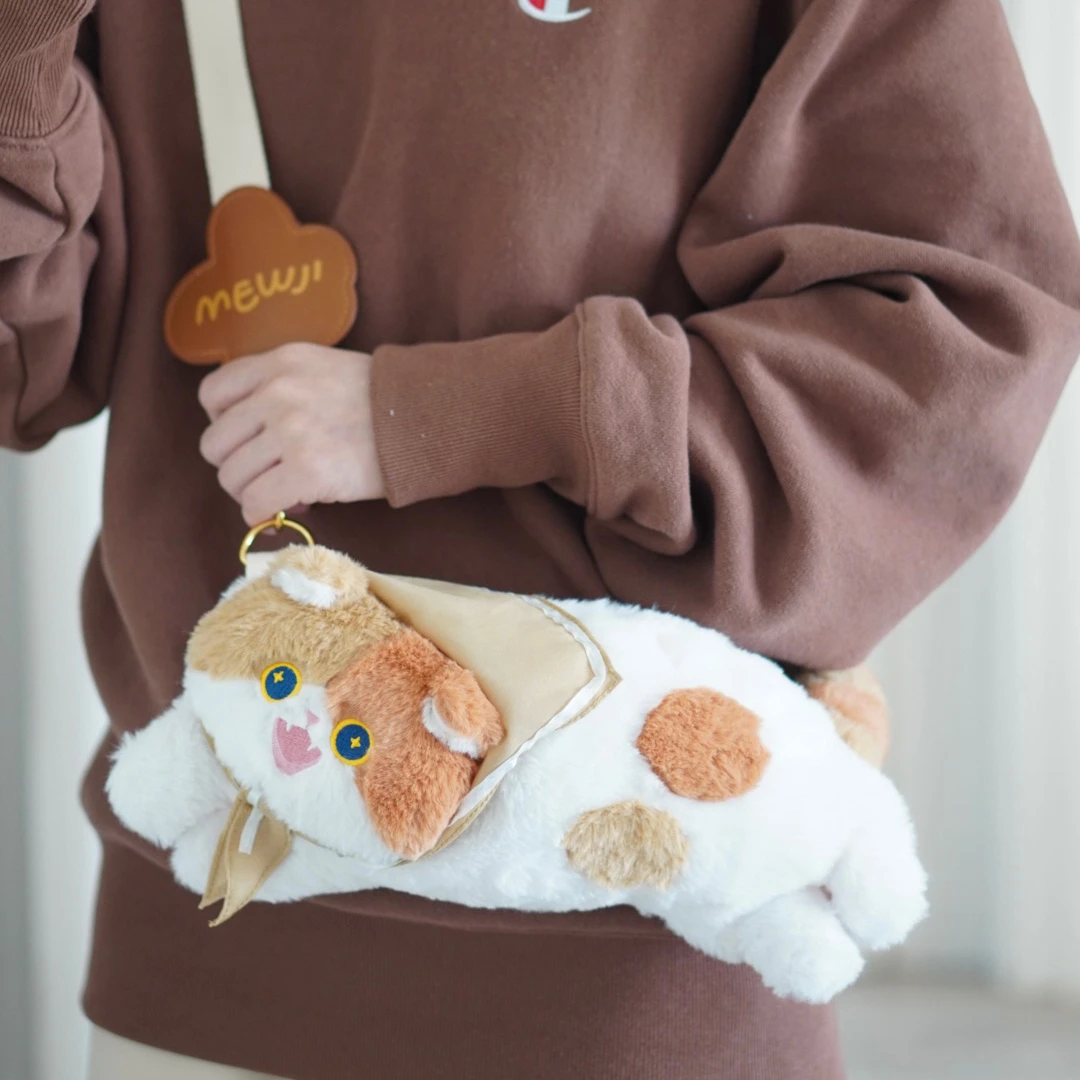 Japanese Original Cute Cartoon Cat Plush Messenger Bag Soft Girl Lolita Small Bag Girlfriend Birthday Gift Youth Girl Wind Bags