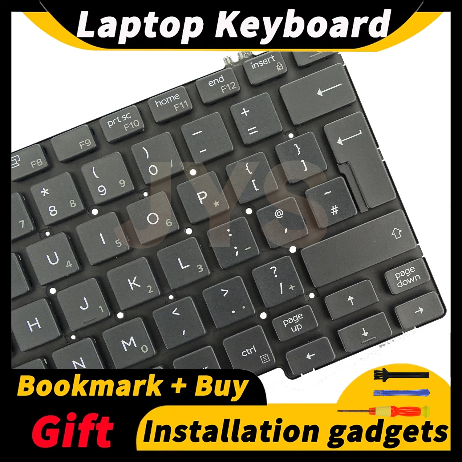 Geschikt voor DELL latitude 3300 5200 5300 7200 7300 3301 laptop vervangend toetsenbord met achtergrondverlichting UK-indeling