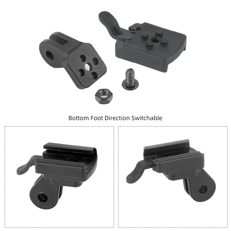Lamp Stand for XOSS XL400 800 Fits GoPro Bicycle Headlight Holder Handlebar Stem Fork Helmet Adaptor Foot Direction Switchable