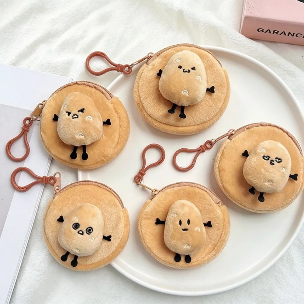 Cute Cartoon Potato Coin Purse Round Small Wallet Portable Mini Earphone Cable Storage Bag