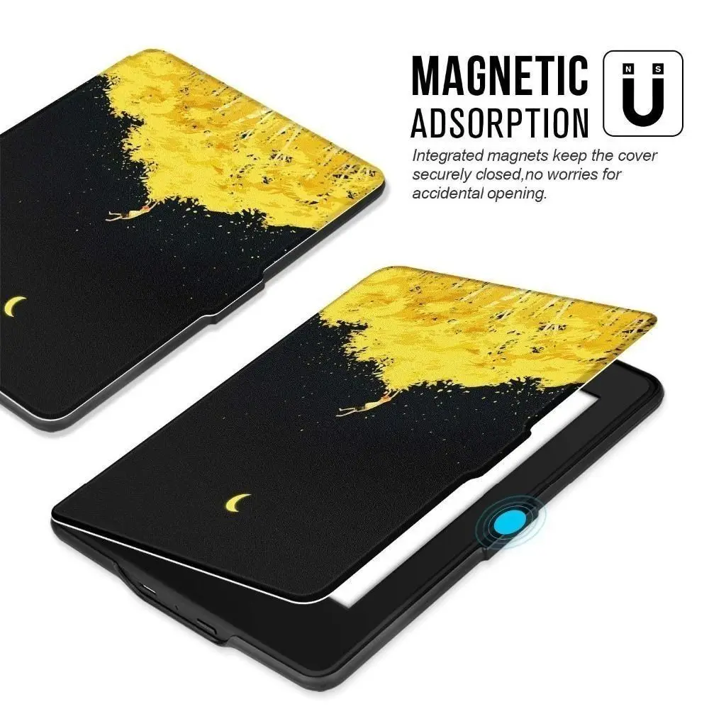 Leather 7 inch e-Reader Cover with Hand Support KPW6 Protective Shell for Kindle Paperwhite 2024 7 inch (12th Gen)/Colorsoft