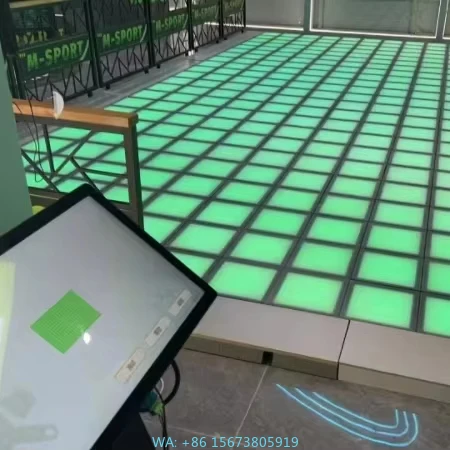 

Factory Supply 30x30cm Wired Interactive RGB Activate Game LED Dance Floor for Kid Games