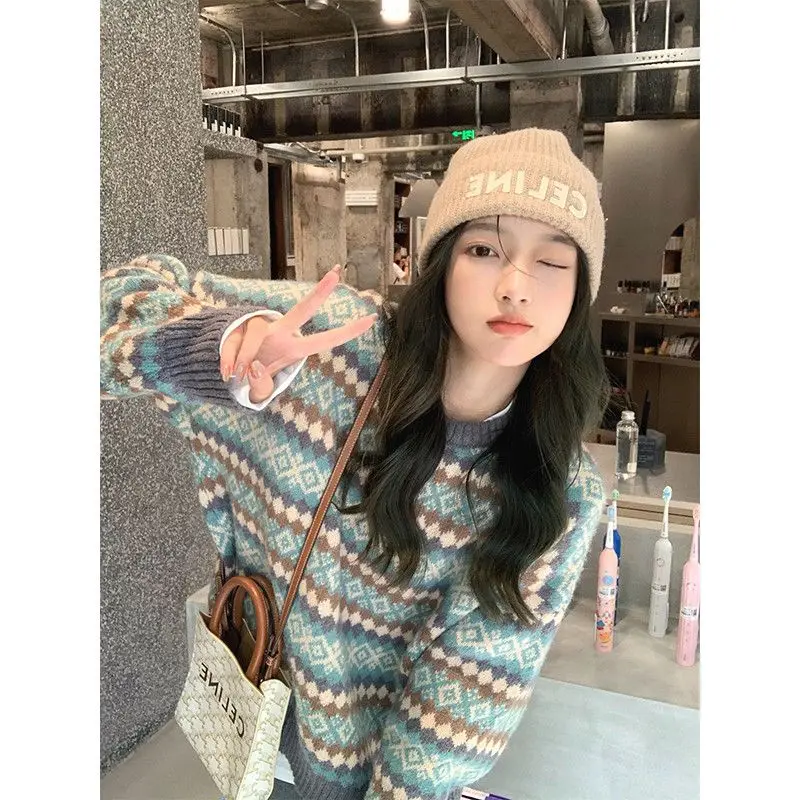 Women Clothing 2024 New Arrivals Y2k Pullover Sweaters Mushroom Autumn Spring Jumper   Soft Knitted Sweater Korean D161