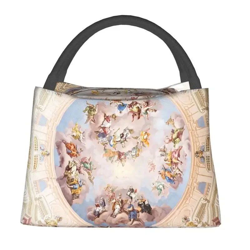 Custom Renaissance Ceiling Painting Gods Angels Fresco Lunch Bag Men Women Thermal Cooler Insulated Lunch Box