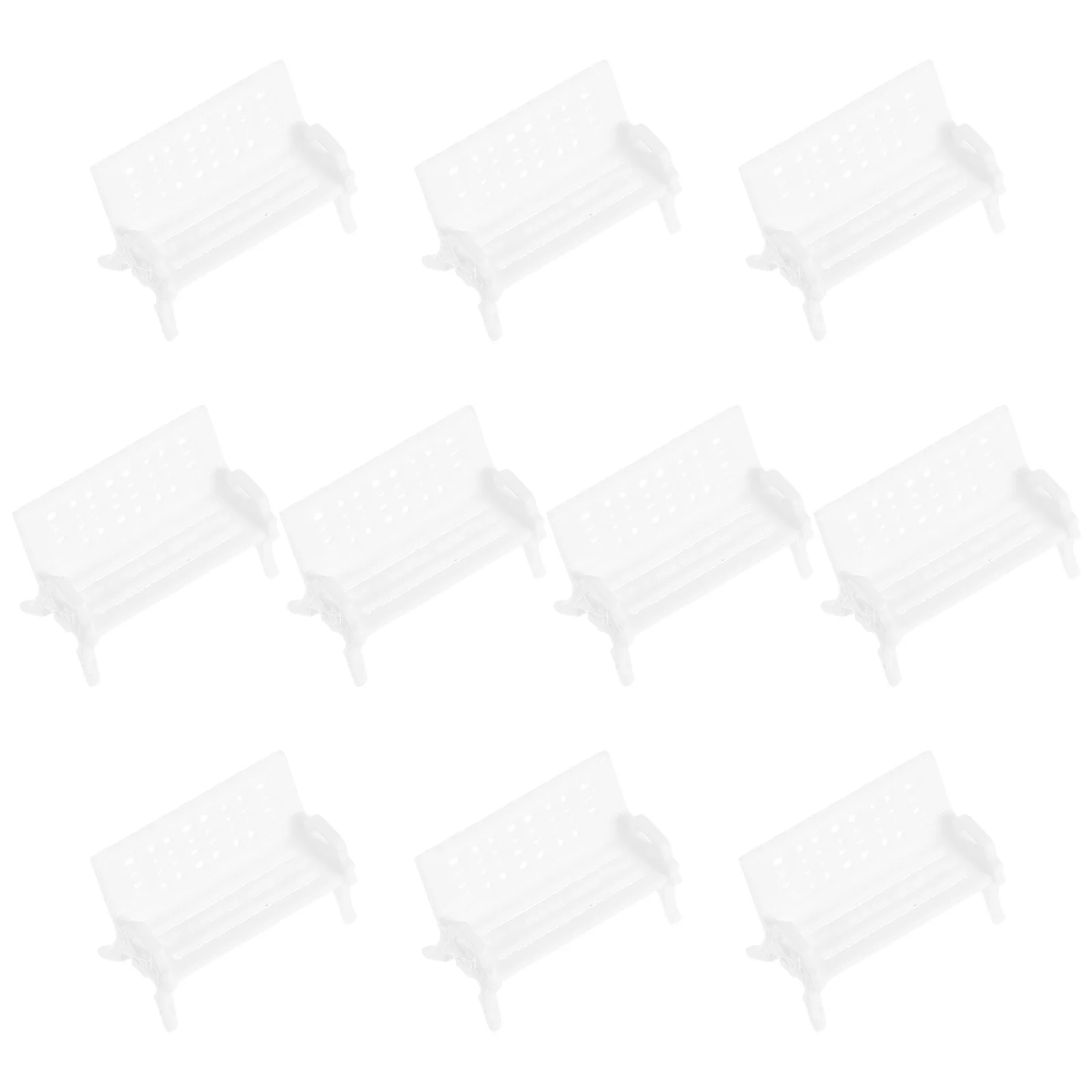 5 pcs Realistic Lightweight Plastic Chair For Desktop Ornament Miniature Scene Dollhouse Furniture Tiny Chair Decor