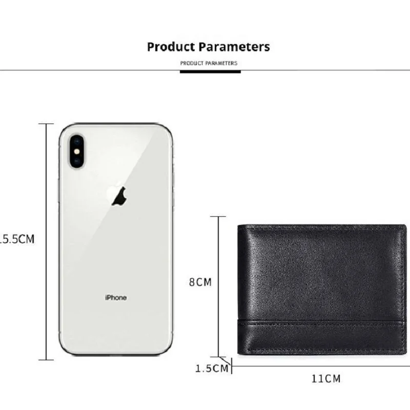 RFID Wallets for Men Slim Bifold Genuine Leather Front Pocket Wallet Extra Capacity Credit Card Holder Purse with  ID Window