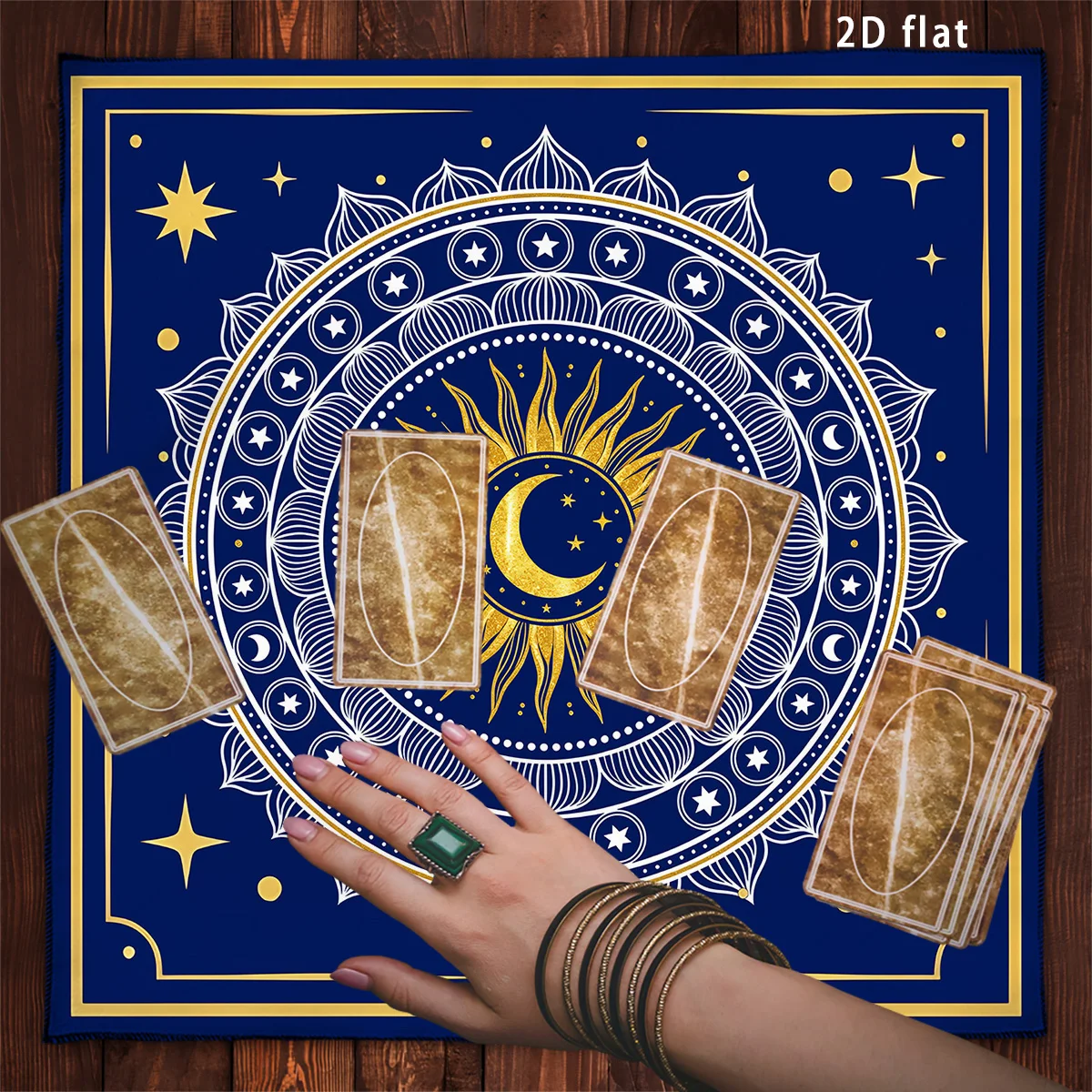 50/75/110/137cm Halloween Sun Moon Mandala Divination Phase Starry Sky Tarot Cloth Mat Spread Reading Mat Witchy Cottage Decor