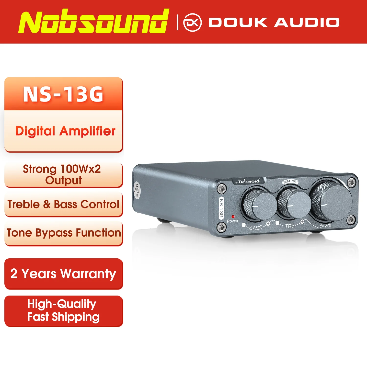 Nobsound ® eL34 amplificateur hiFi stéréo à 2 canaux classe a single