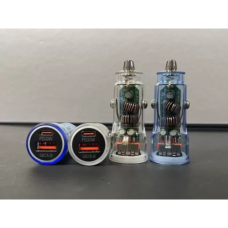 for Pick up the leak 48W Dual Port USB Car Charger QC 18W PD 30W Fast Charging Adapter for iPhone