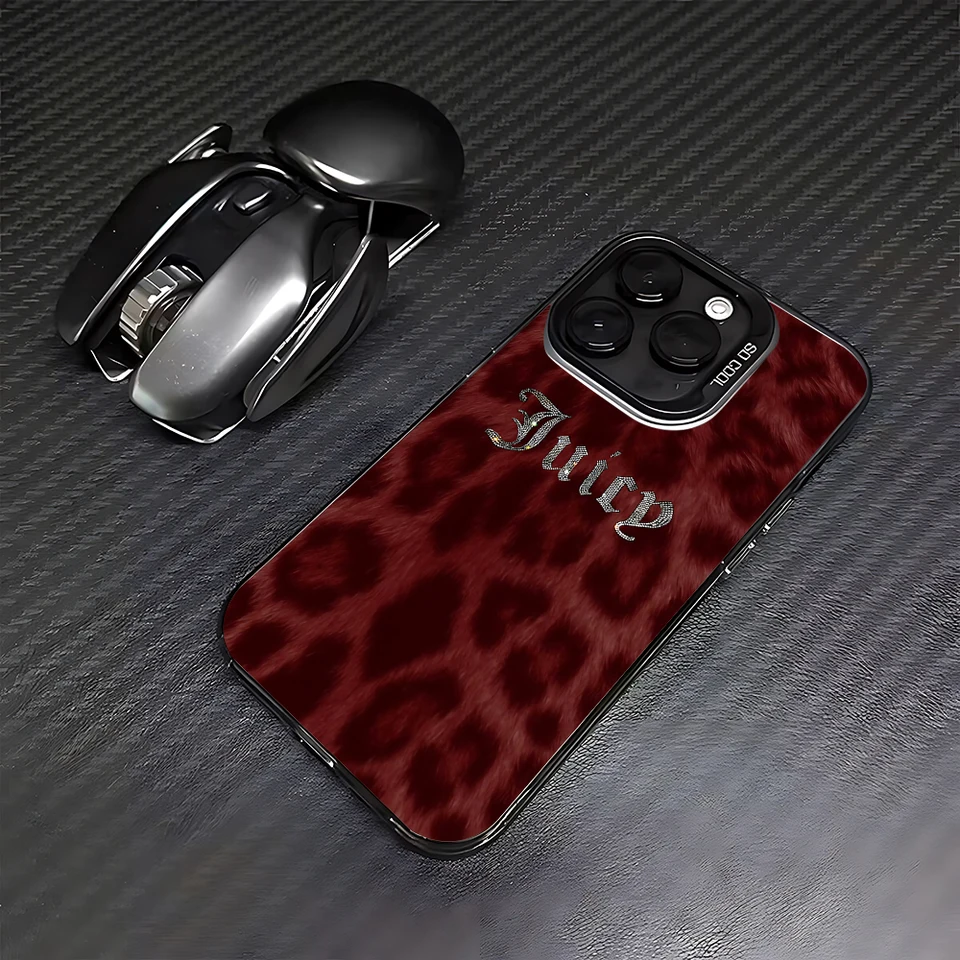 Funda J-Juicy C-Couture para iPhone 17 16e 16 15 14 13 12 11 mini Pro Max X XR XSMAX 8 7 Air Plus trasera mate anti caídas 2