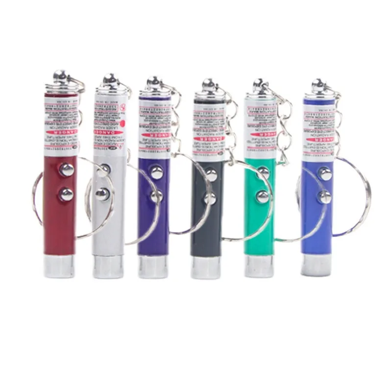 

Cat Laser Toy Pointer Interactive Red Dot Teaser Pen Portable Keychain Battery Included LED Flashlight 2 in1 Indoor Pet Training