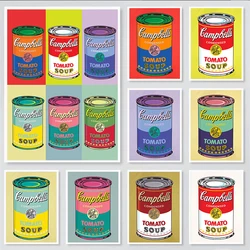 Póster de sopa de tomate Pop de Andy Warhol, pintura en lienzo, arte de cocina Vintage, decoración estética, decoración de pared de habitación del hogar, decoración Retro