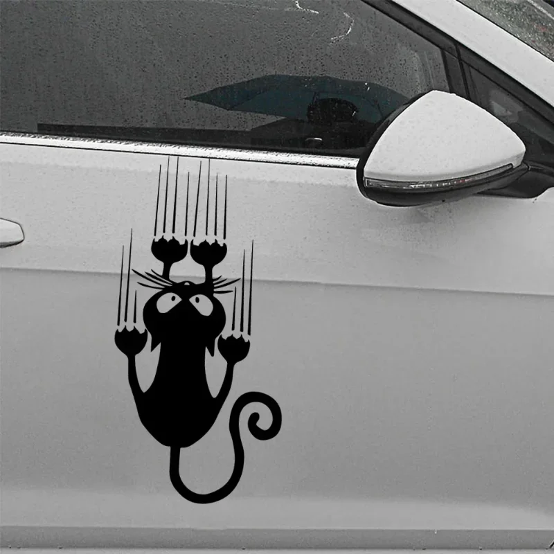 Car black cat stickers, vinyl stickers for car window decorations,