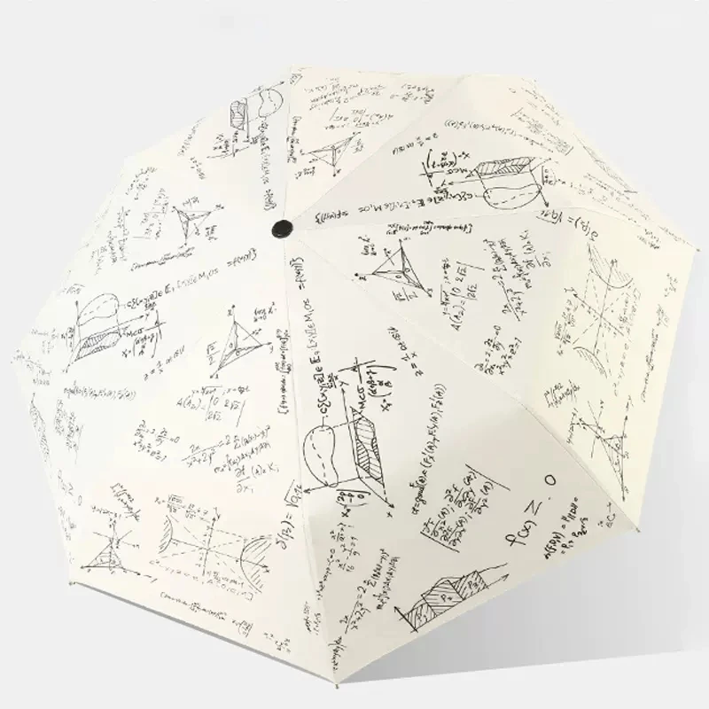 Automatic Umbrella Student Mathematics Umbrella Portable Folding Sun Umbrellas Travel Anti-UV Parasol Gifts For Friends