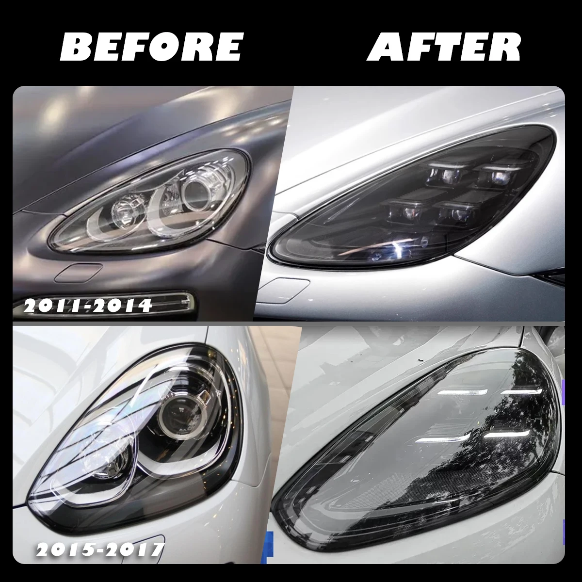 Car Accessories For Porsche Cayenne Headlights 2011-2017 958 LED Matrix Head Lamps Upgrade 2024 Style