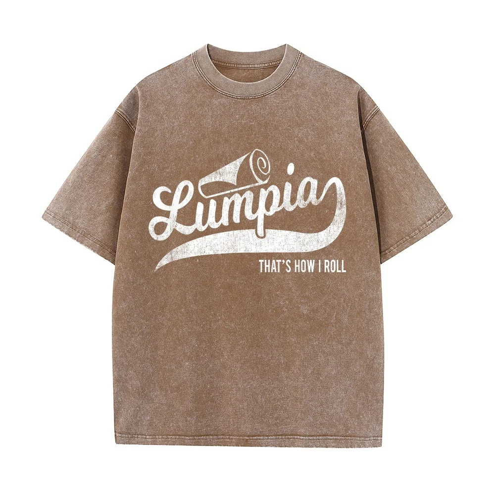 Funny Filipino Pride T-Shirt Lumpia That's How I Roll Tee Luxury Brand Tshirts Mens Clothing Multi Color Unisex Casual Men