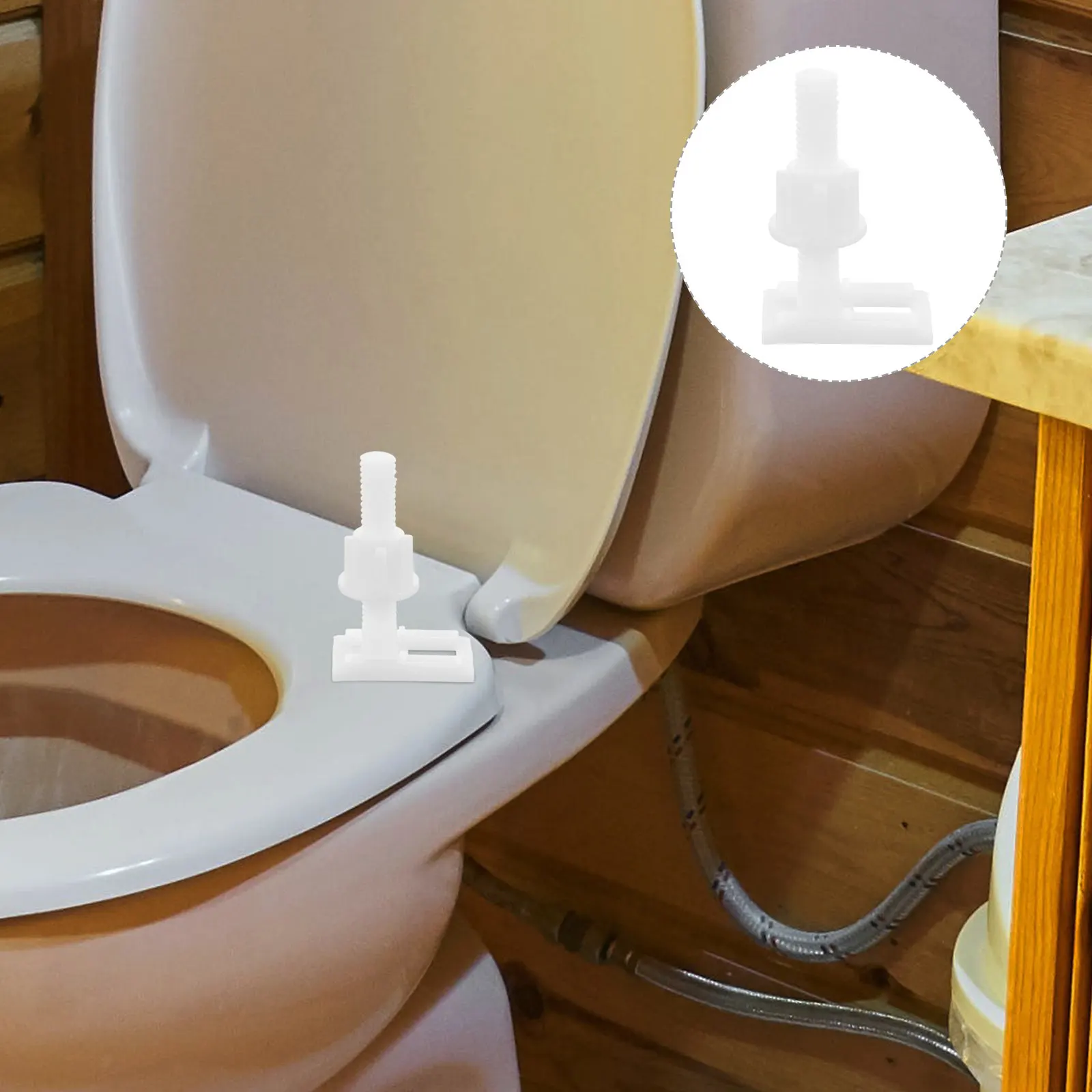 

1Pair Toilet Seat Covers Replacement Screw Plastic Fixing Repair Fitting Toilet Seat Screws Installation Bolt Fixing Bracket