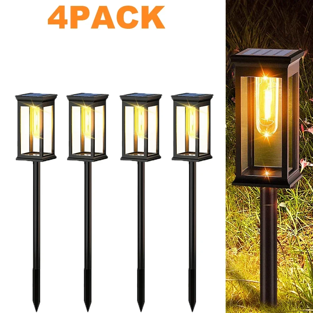 LED-buitenverlichting op zonne-energie Wolfraamlicht IP65 Waterdicht Lange uithoudingsvermogen Tuingazonlicht Zonne-landschapsverlichting voor tuin
