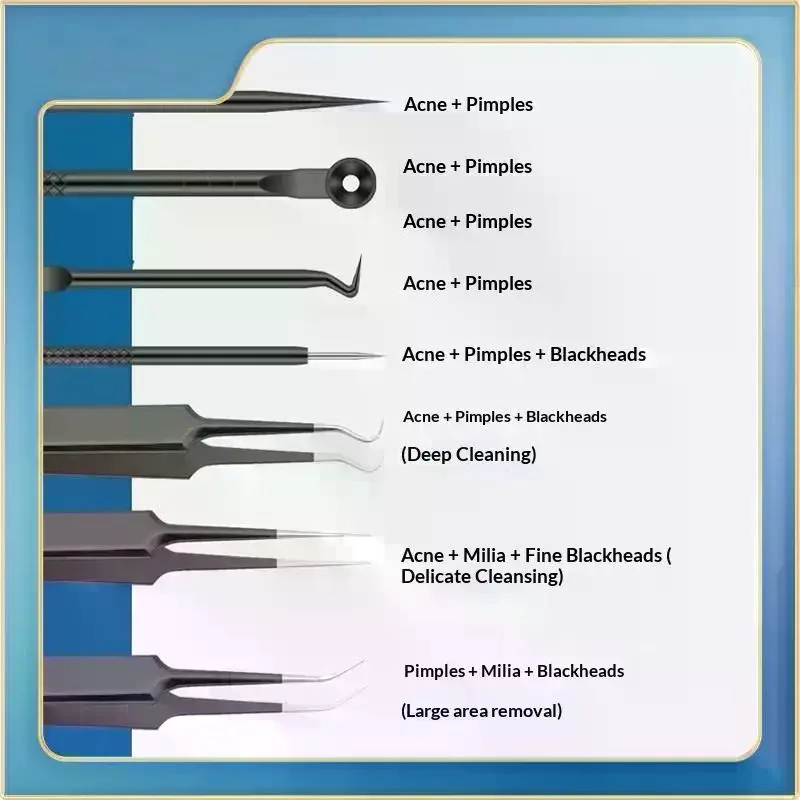 /Kuz/Removal Tool Blackheads Remover Face Cleaning Kit Black Dots Remover Tool Pimple Patches Set Pimple
