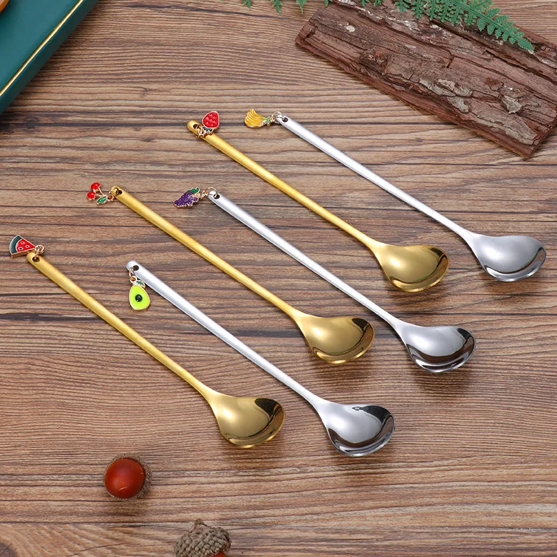 Festive Pendant Stainless Steel Coffee Spoons - Christmas Themed Charms for Wedding Favors & Holiday Gifting