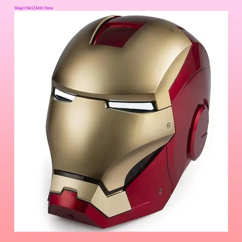 Homem de ferro capacete mk jarvis wearable auto-abertura e fechamento capa deformável luminescente braço robótico brinquedo presente das crianças