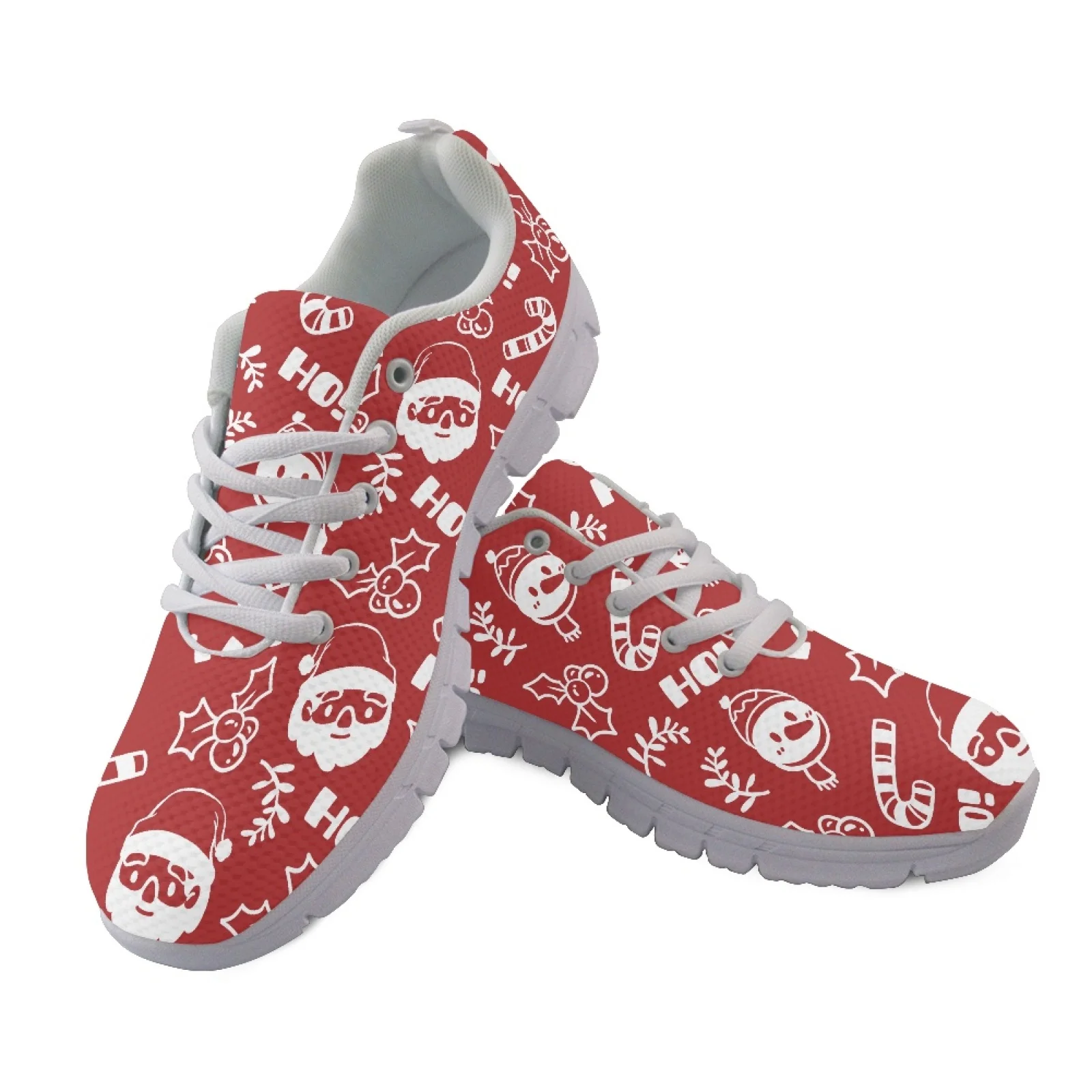 Coloranimal Merry Chrismas Mesh & EVA Sole Men's Walking Sneakers Lightweight Walking Tennis Shoes for Mens 2026 Collection