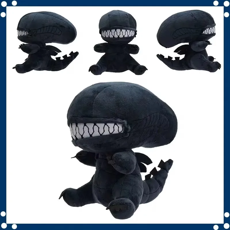 25cm Alien Xenomorph Plush Toy Cartoon Plush Dolls Soft Stuffed Plush Toys for Boys Girls Fans Birthday Christmas Gifts