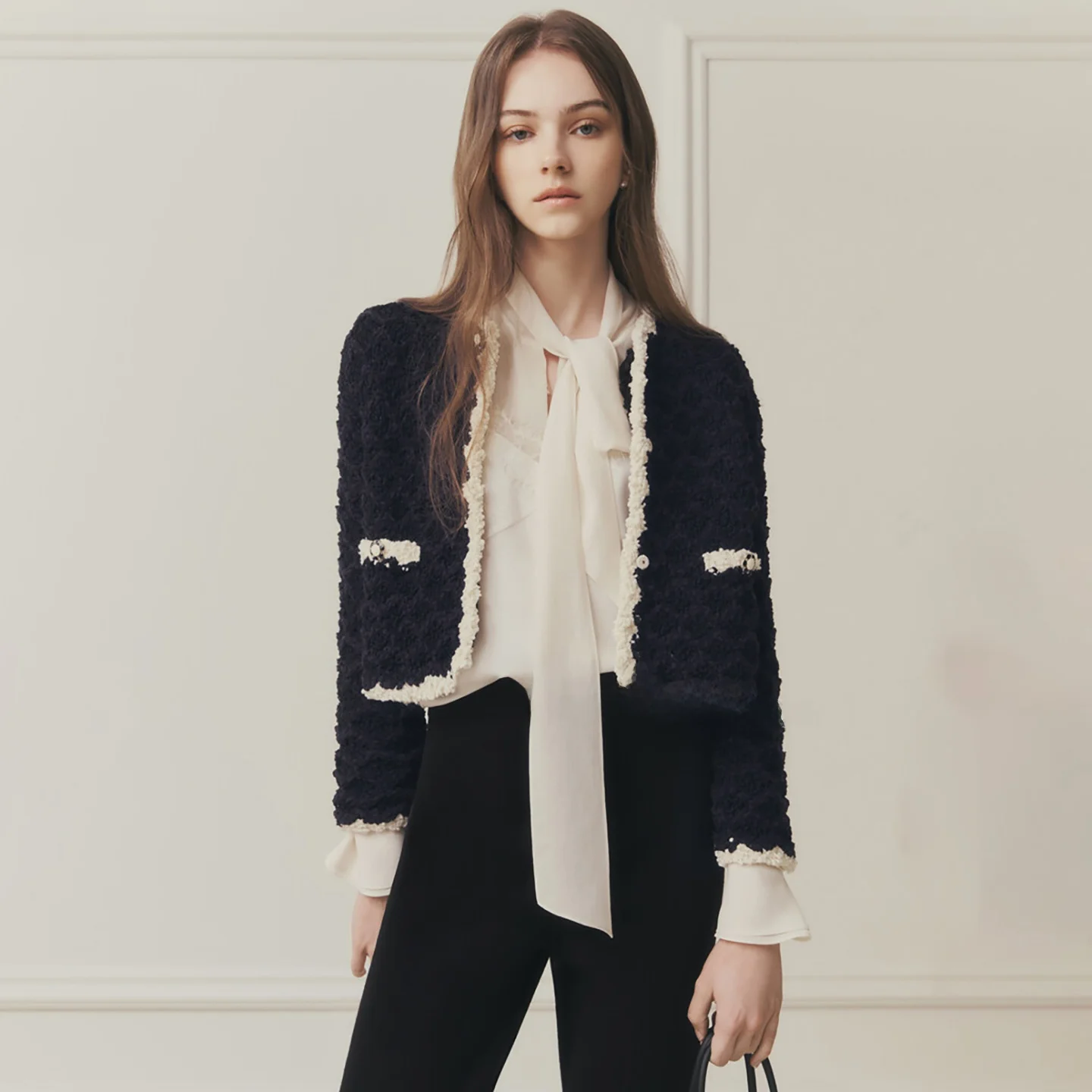 

Корейское модное пальто-кардиган для женщин, однотонное, приталенное, для повседневной носки, с эффектом стройности