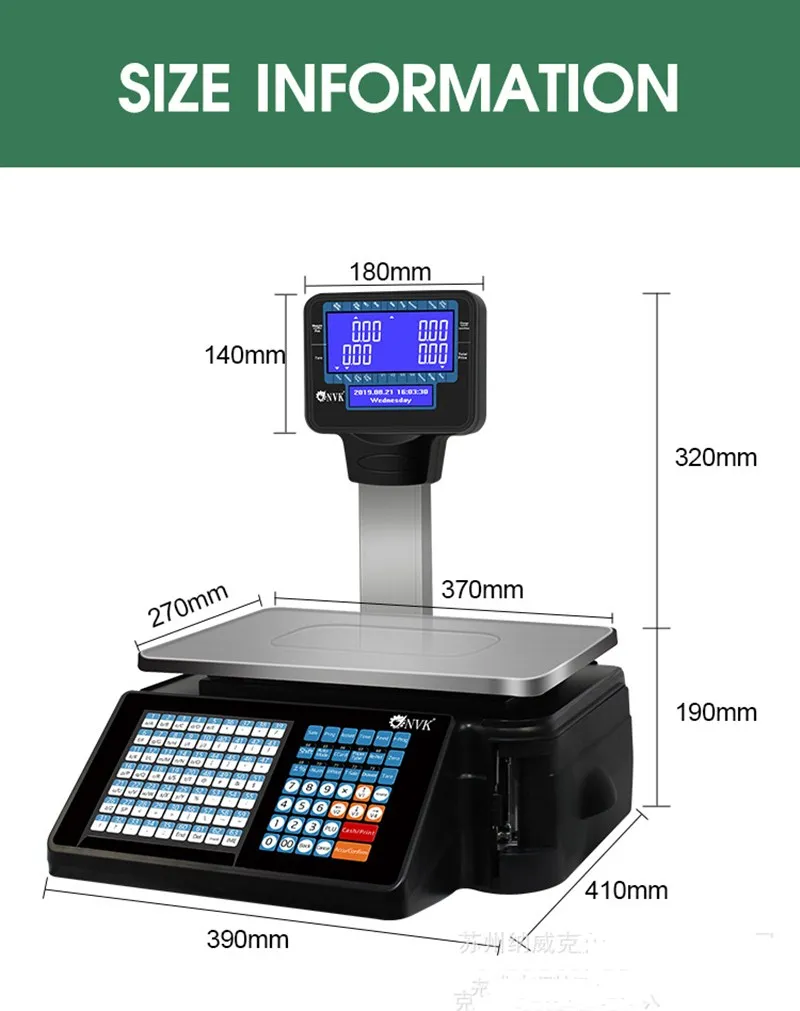 Imagem -02 - Série Tma Cash Register Scale Eletrônico Barcode Label Impressão Escalas para Supermercado Novo 30kg