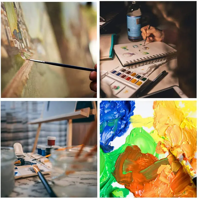 12 шт., набор кистей для рисования волос