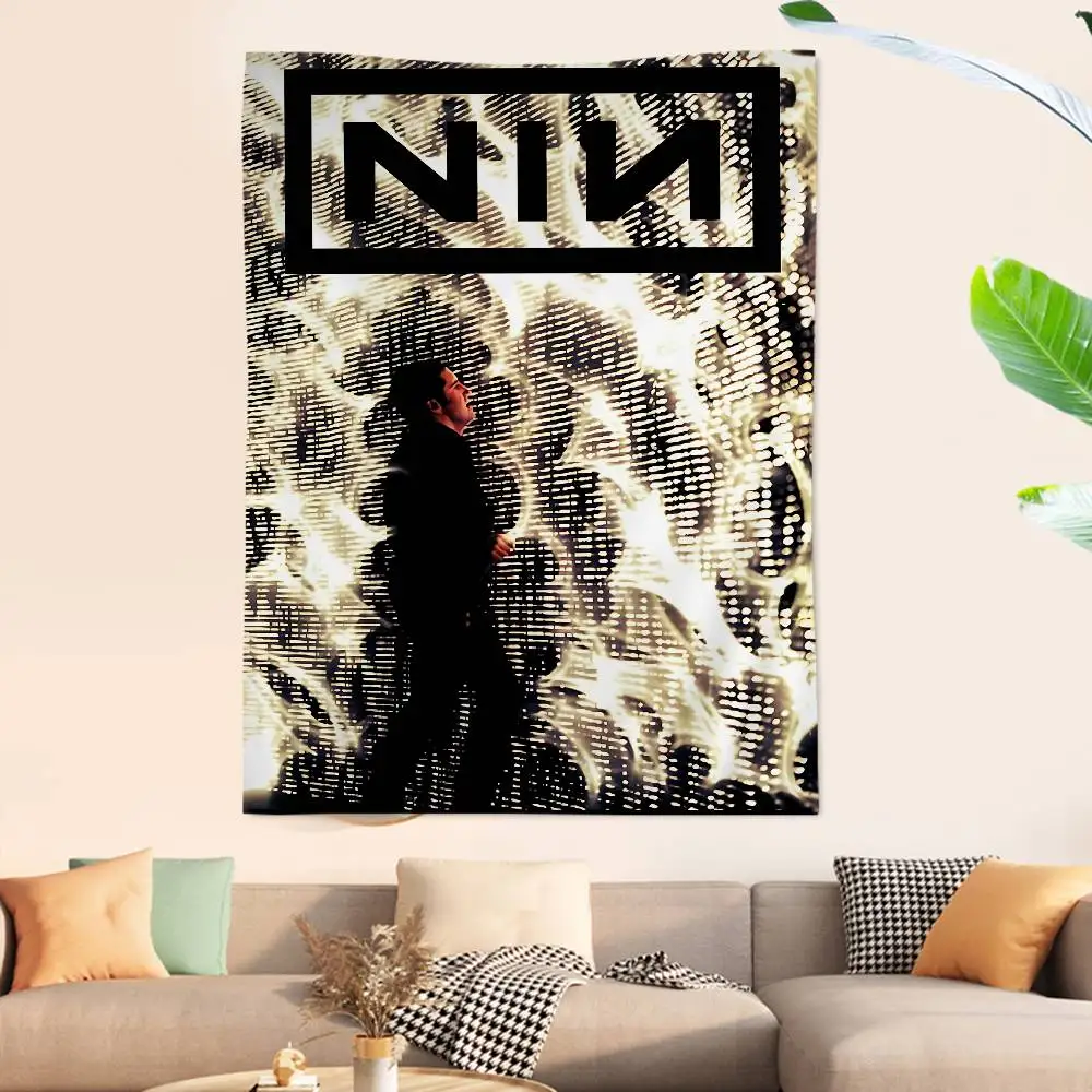 band Nine I-Inch N-Nails Vintage Colorful Tapestry Wall Hanging Cheap Hippie Wall Hanging Bohemian Wall Tapestries Mandala