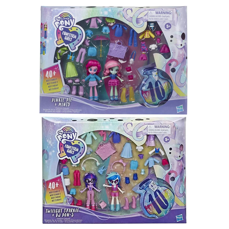 

My Little Pony Equestria Girls Fashion Squad Set Twilight Sparkle & DJ Pon-3 Pinkie Pie & Minty Accessories 2-Pack Dolls Model