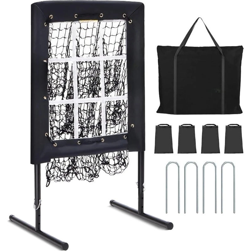 

Baseball nine-hole throwing net, softball training net, pitching strike area 9-hole goal practice net