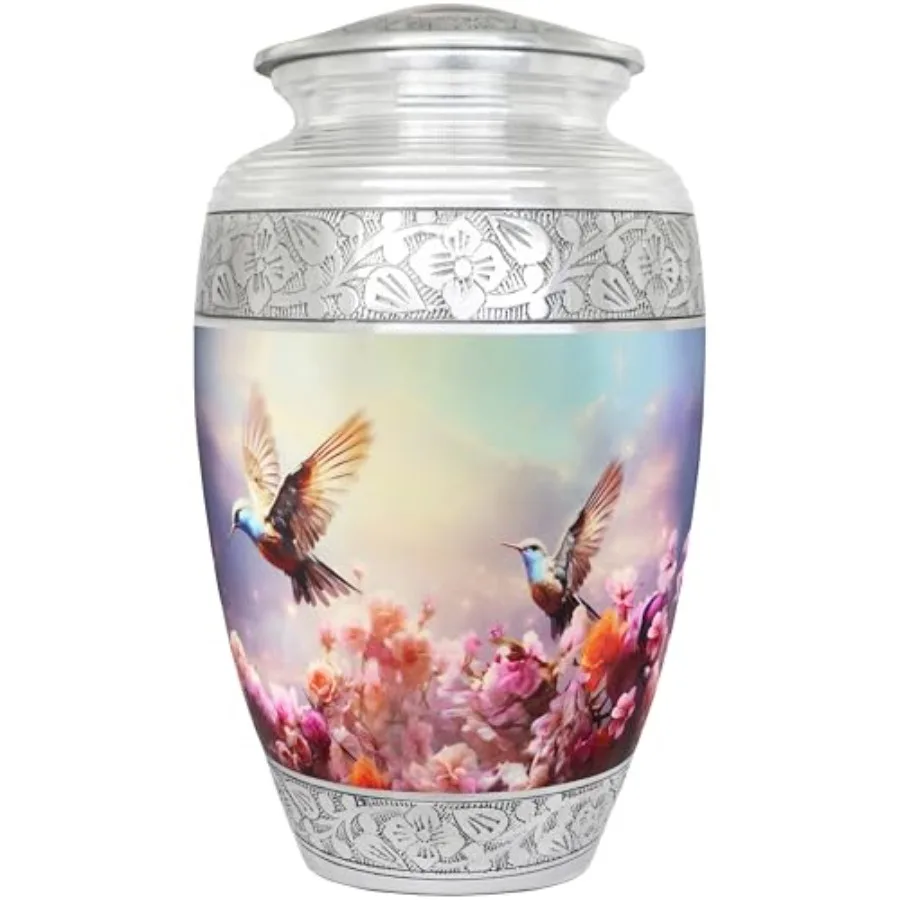 

Urn for Ashes for Women or Men Cremation Urns for Human Ashes Adult Female and Male Funeral Decorative Burial Flying Hummingbir