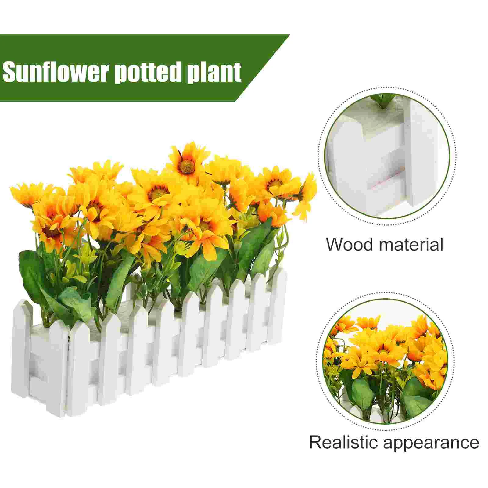 Bouquet Simulated Sunflower Pots Indoor Lilies Silk Artificial Plant Emulation Bonsai