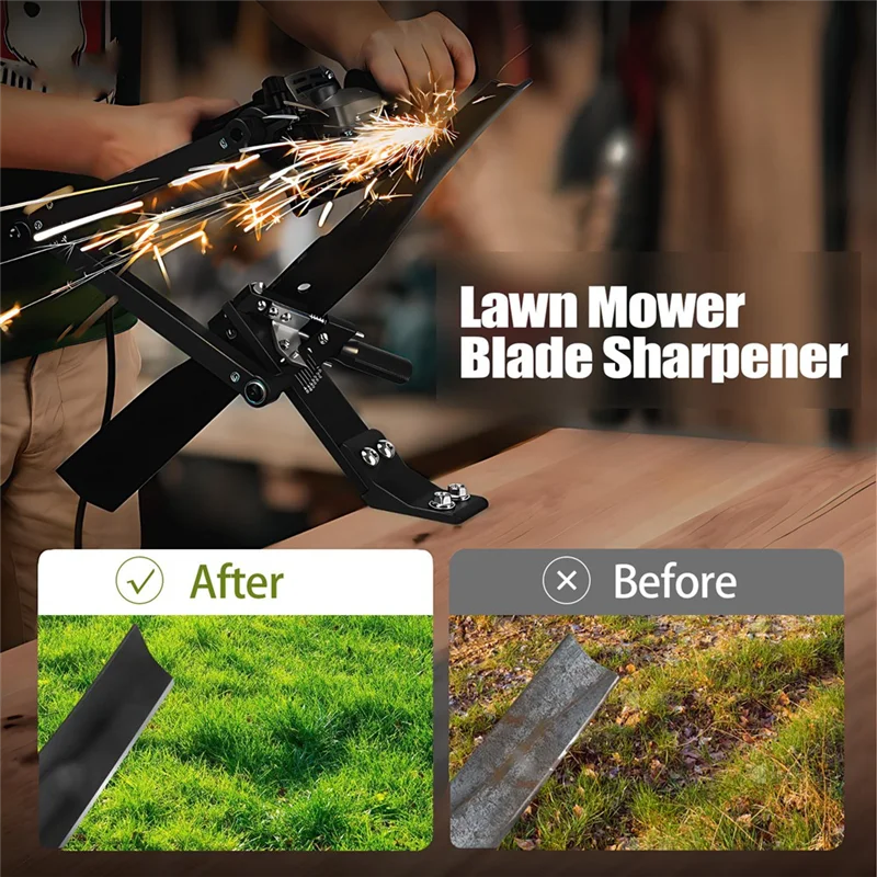 

ABRS-Lawn Mower Blade Sharpener 15°-45° Adjustable Straight Type Mower Blade Sharpener Lawn Mower Tools