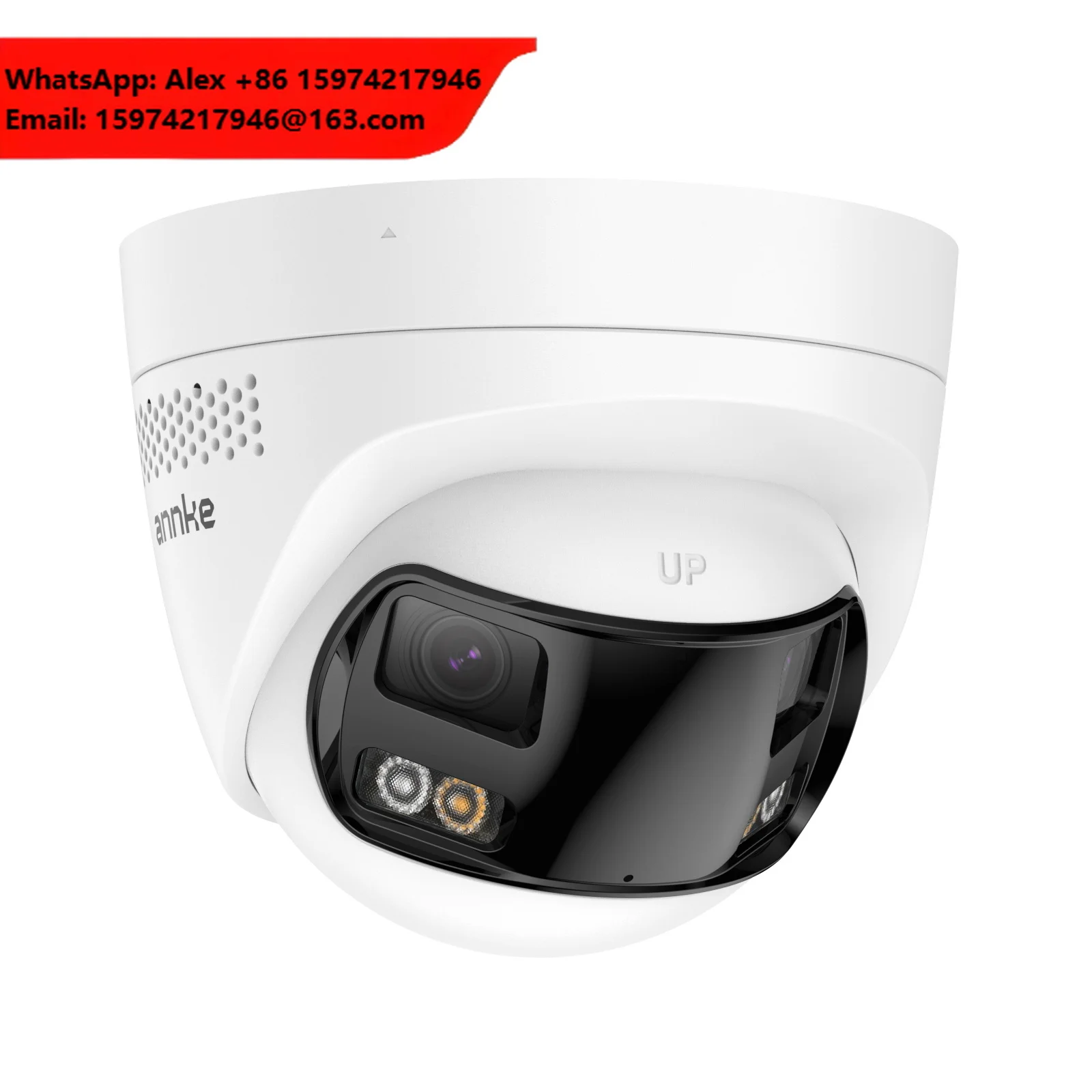 ANNKE FCD800 4K 8MP Dual Lens 180 Degree Panoramic Turret AI PoE IP Camera Two Way Audio Smart Hybrid Light IP67 Network Camera