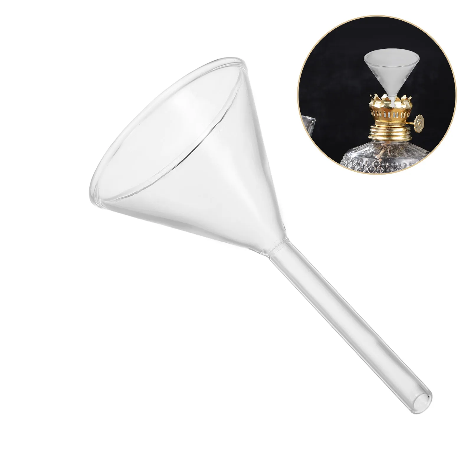 4Pcs Glass Laboratory Funnels 60Mm Transparent Wide Mouth Short Stem Oil Filling Funnel Scientific Filtration Funnel for Camping