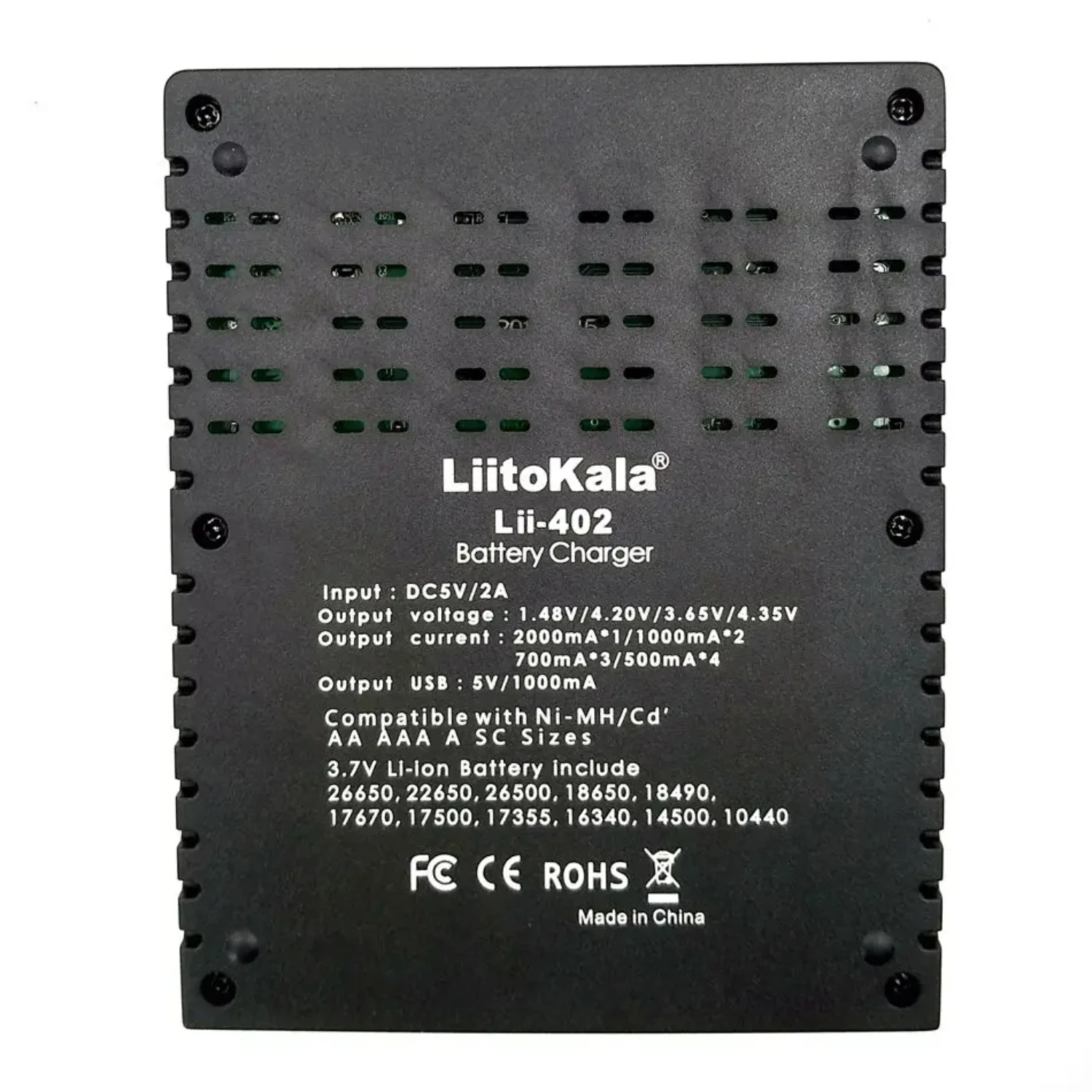 Lii-402 lithium battery Charger for 1.2V 3.7V 3.2V 3.85V AA / AAA 18650 26650 10440 14500 16340 25500 NiMH Charger