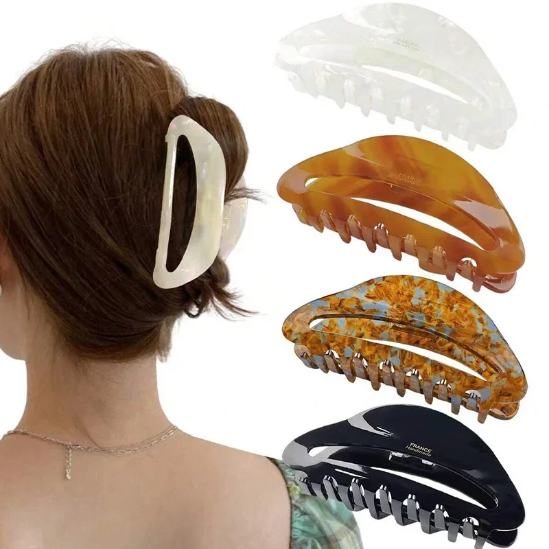 

1pc Women's Elegant Hair Clip Set, Large Size, Fashionable Hair Clip, Thick Hair Shark Clip