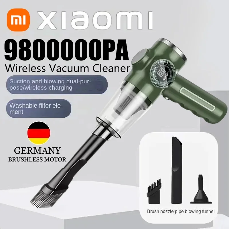Xiaomi 9800000 pa Aspirador de pó em sem Fio para Automóvel Molhado e Seco Dupla Utilização Super Alta Potência Aparelho Elétrico Portátil