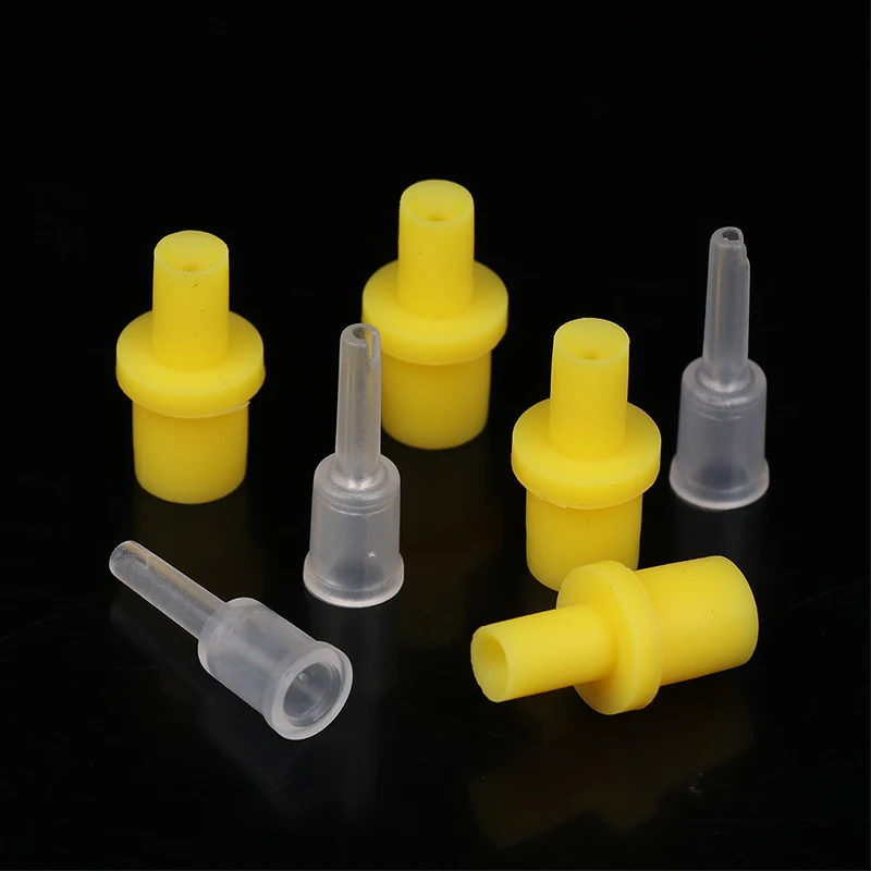 Silicone Pumping Air Syringe Set, 10Pcs CISS Inkjet Cartridge Cleaning Component Connector