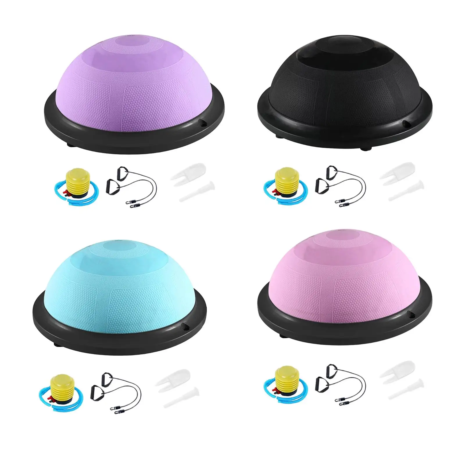 Balance Ball Half Dome Inflatable Gymnastics Exercise Ball with Pump for Home Rehabilitation