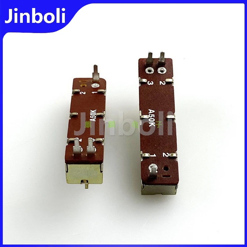 1PCS Single 3Pins Straight Slide Potentiometer A50K Length 50mm, Stroke 30mm, Dimmer Mixer Fader